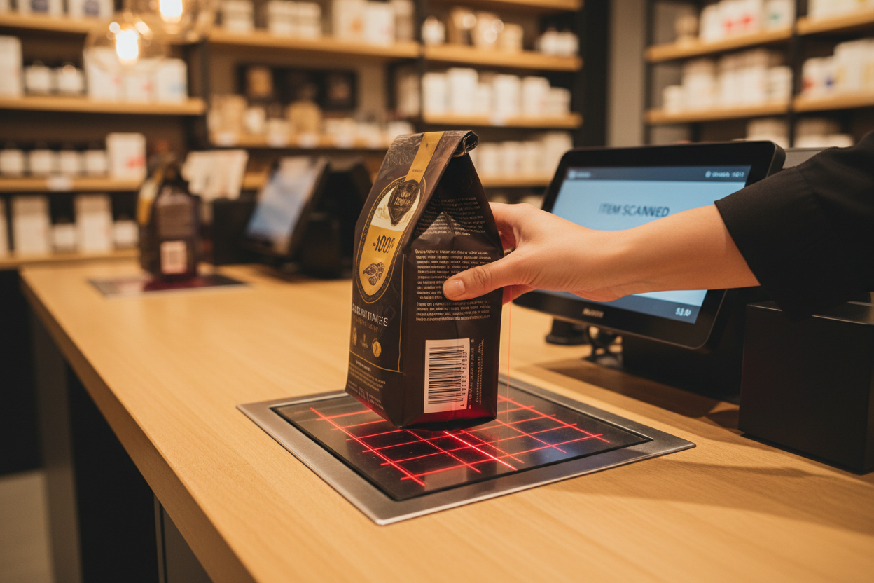 Σάρωση προϊόντος με barcode σε κατάστημα